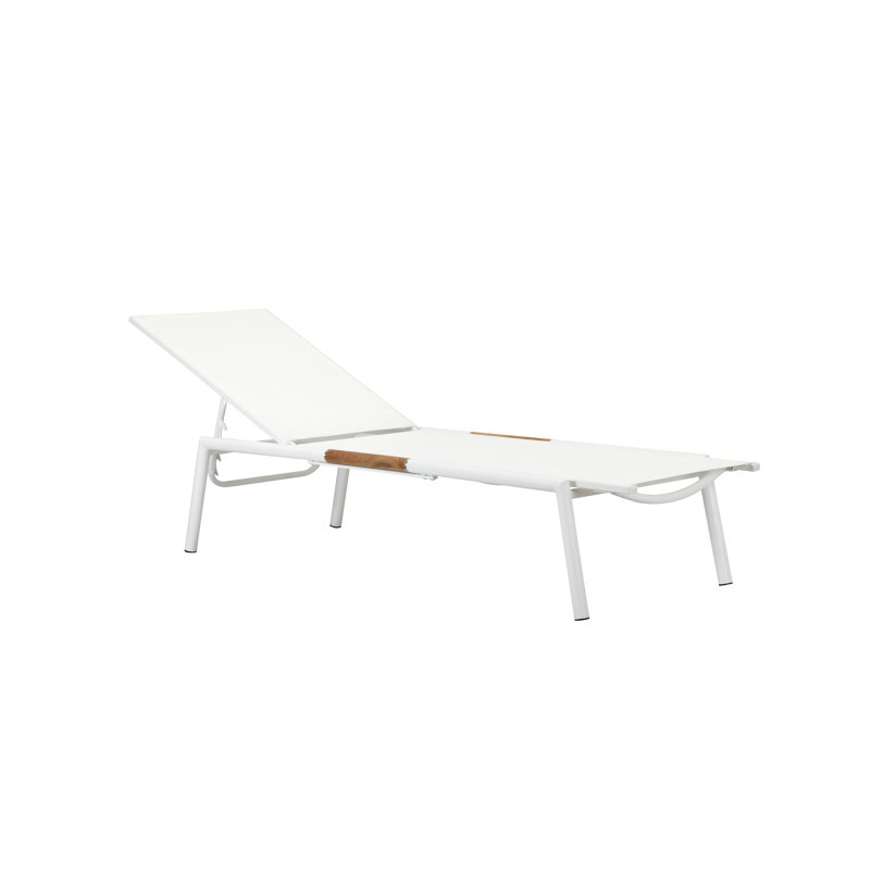 Dean Outdoor Teak Chaise Lounge