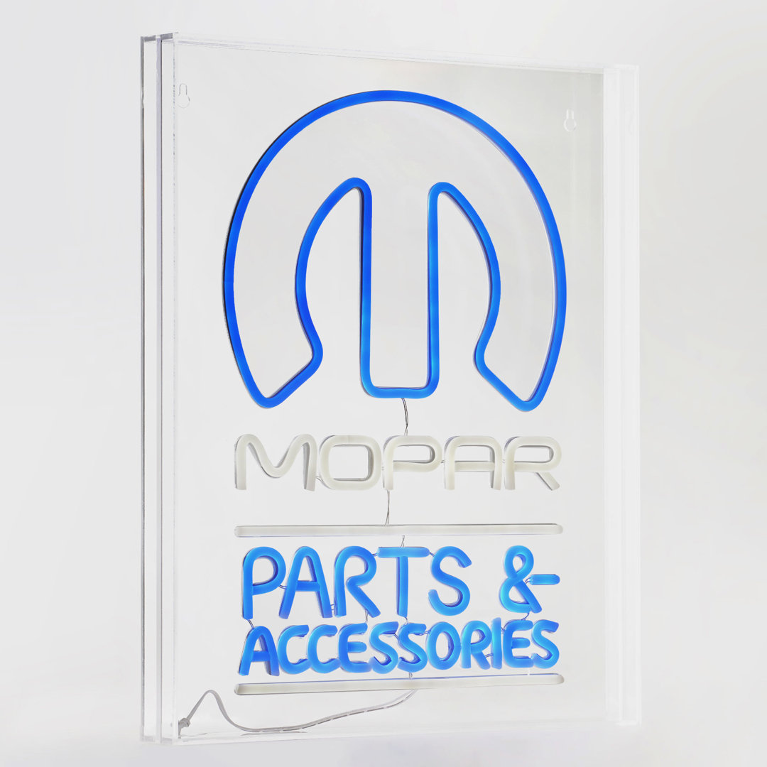 Licensed Mopar Parts and Accessories Acrylic LED Sign American Art Decor