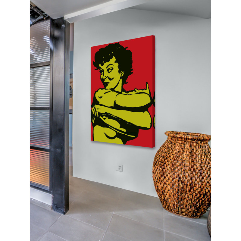 Impression d’art graphique sur toile tendue « Girl 2 » par Josh ruggs, H 30 po x l 20 po x P 1,5 po