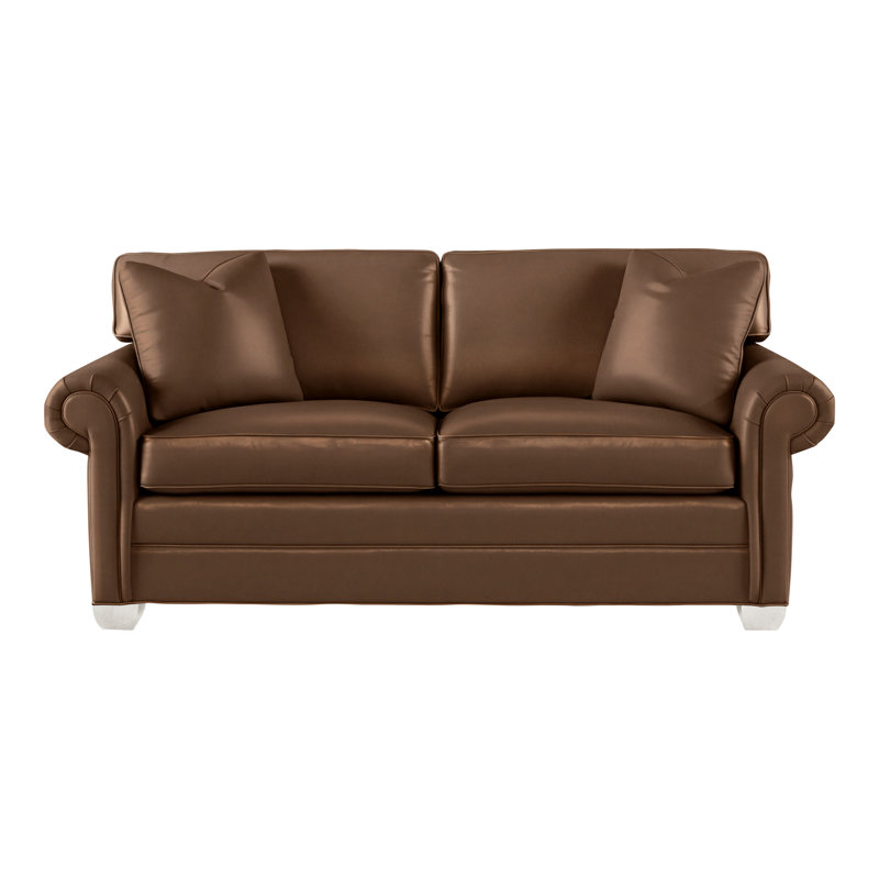 Main Street Loveseat, Gatsby Brown Sugar Genuine Leather, Casa Blanca