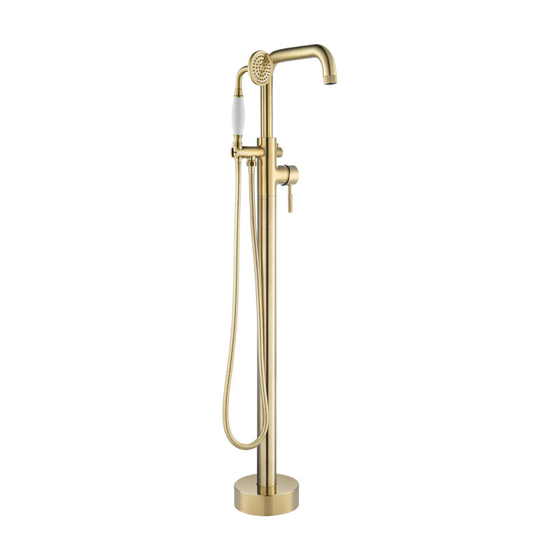 Vital Freestanding Tub Filler, Brushed Gold
