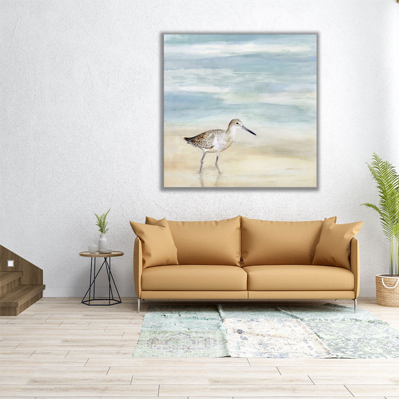 «Speckled Willet I», reproduction d'art sur toile, H 12 po x l 12 po