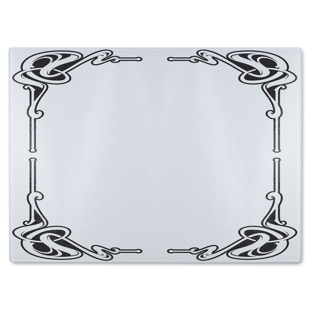 Decorative Border Glass Chopping Board