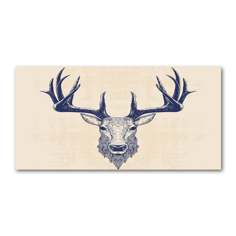 Union Rustic Deer Head - Wrapped Canvas Print | Wayfair.co.uk