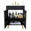 Ensemble de meuble-lavabo simple 24 po noir moderne