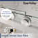 Concord 56" - 60" W x 76" H Double Sliding Frameless Shower Door with 3/8" Tempered Glass, Stainless Steel Accessories