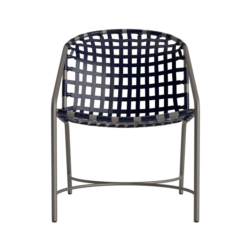 Kantan Outdoor Lounge Chair, Mica/Marine Vinyl Lace