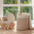 72L White/ Khaki Woven Rope Laundry Hamper-1244232104