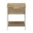 Coastal Oak Ironwork Side Table with Mock Rattan Detail-1657179252