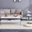 Ensemble de table de chevet et de table basse à 3 niveaux avec tablettes de rangement-2095633118