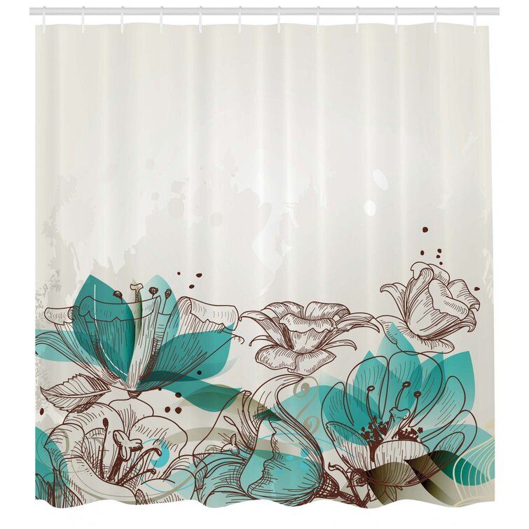 Beach Shower Curtain Set + Hooks East Urban Home Size: 69 H x 105 W