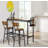 Bar Table Set With Wine Bottle Storage Rack Rustic Brown