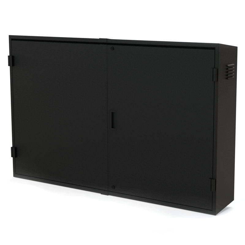 Black Metal Weatherproof Outdoor TV Enclosure for 55" TV
