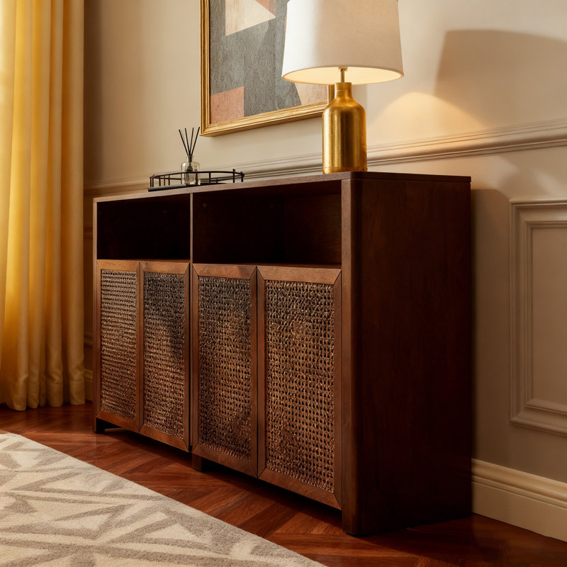 Sideboard Buffet Cabinet With Storage, Walnut