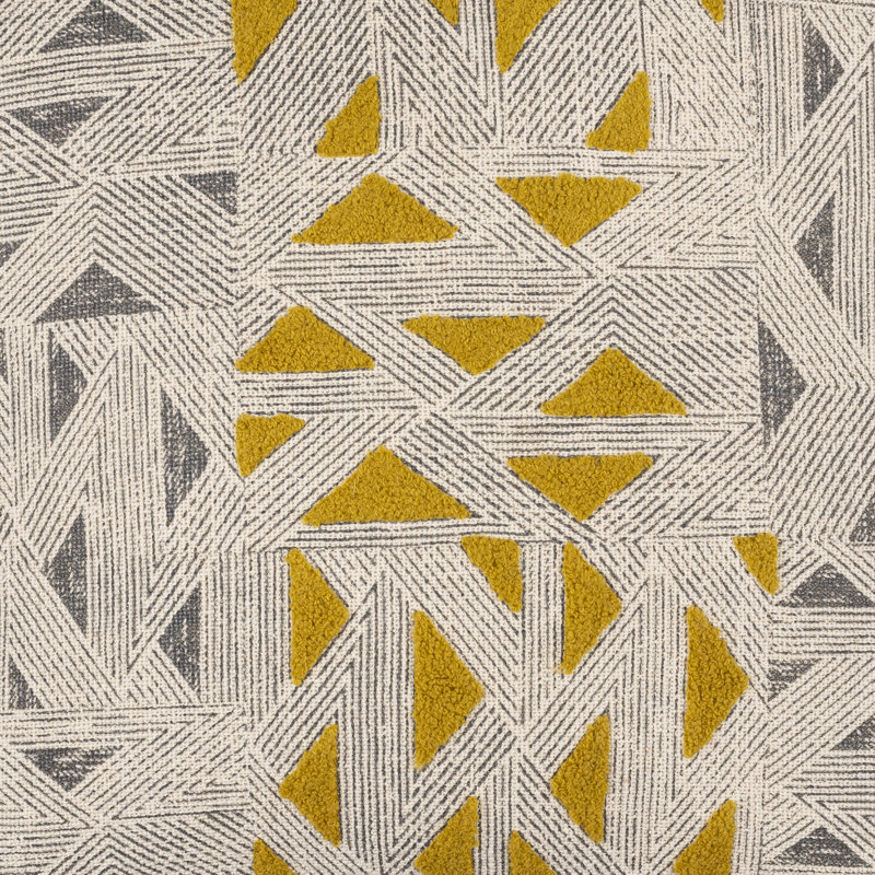 Shannon Geometric Embroidered Cotton Throw Pillow