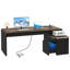 Bureau de direction en forme de L de 78,7 pouces avec armoire de rangement amovible-1470466922