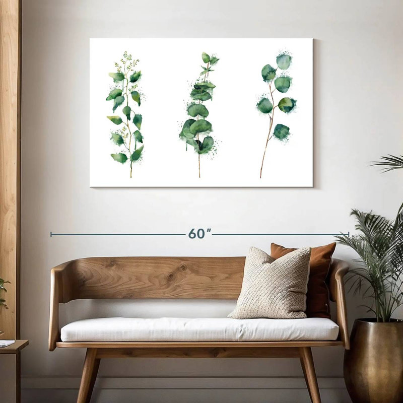 Harnek Lush Leaf Branches Splatter, 30" H x 45" W