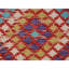 Tapis décoratif en laine de conception unique noué à la main rouge 2 pi 10 po x 4 pi 2 po