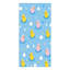 Serviette de plage de canard 1Pcs, mettant en vedette des canards jaunes et roses dans l'eau avec un motif de nuages d'étoiles. Grande microfibre, idéale pour la natation, les voyages et les voyages unisexes.