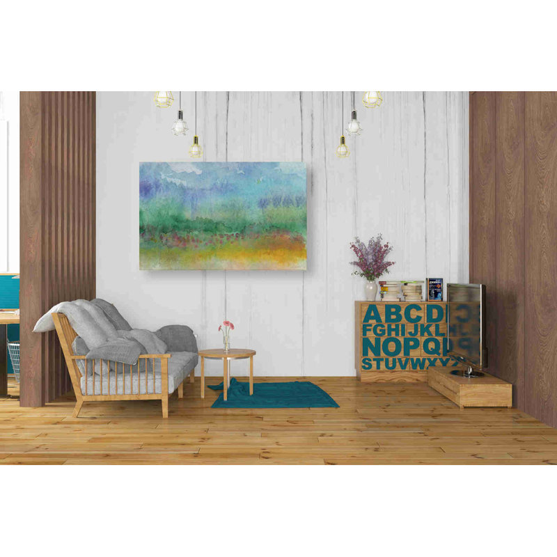 «Color Fields» par Linda Woods, art mural sur toile, H 26 po x l 40 po x P 1,25 po