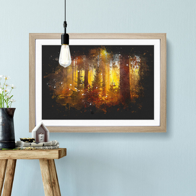 Mystery Forest - Framed Print, Oak Framed, 62cm H x 87cm W x 2cm D