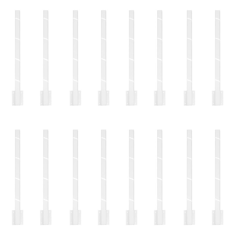 16 Pack 23.62'' H Fence Post Extenders, White