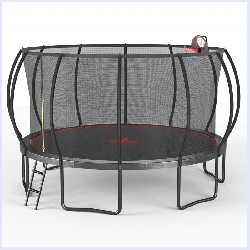 YC 16FT Trampoline Pumpkin- Black Red