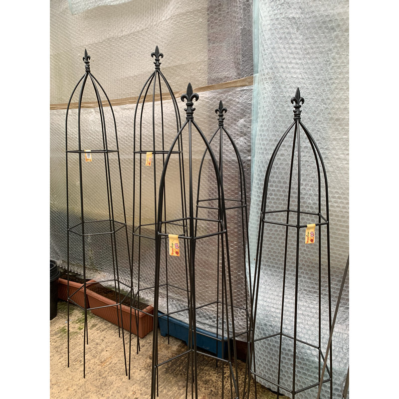 Amina Obelisk Trellis, Black, 195cm H x 37cm W x 37cm D