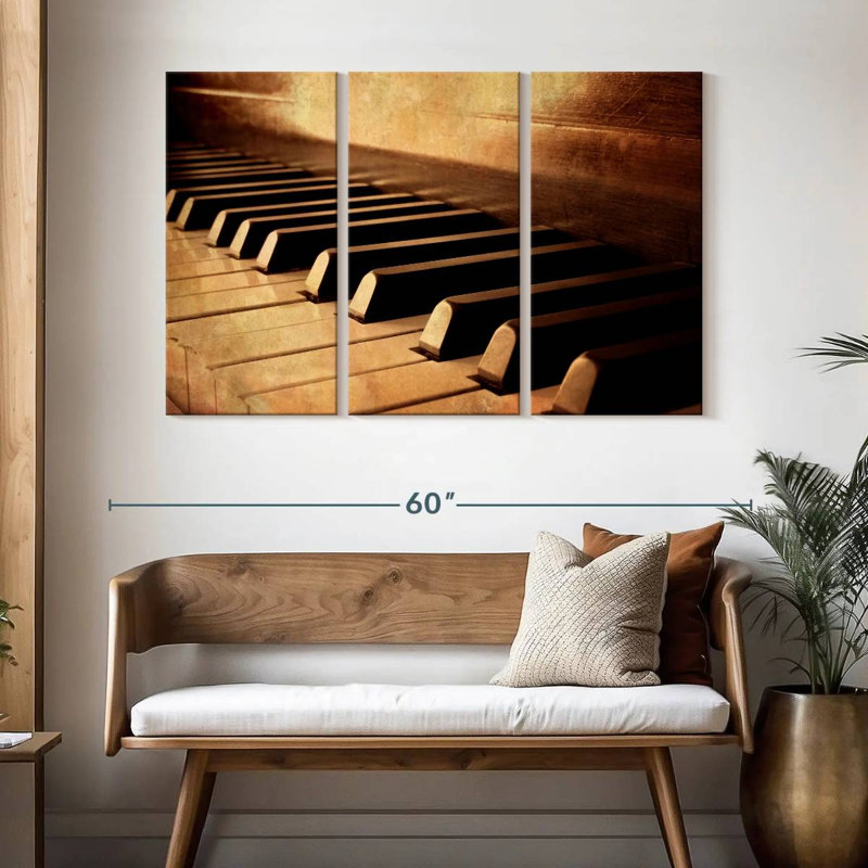 Clés de piano Abarca sépia, H 32 po x l 50 po