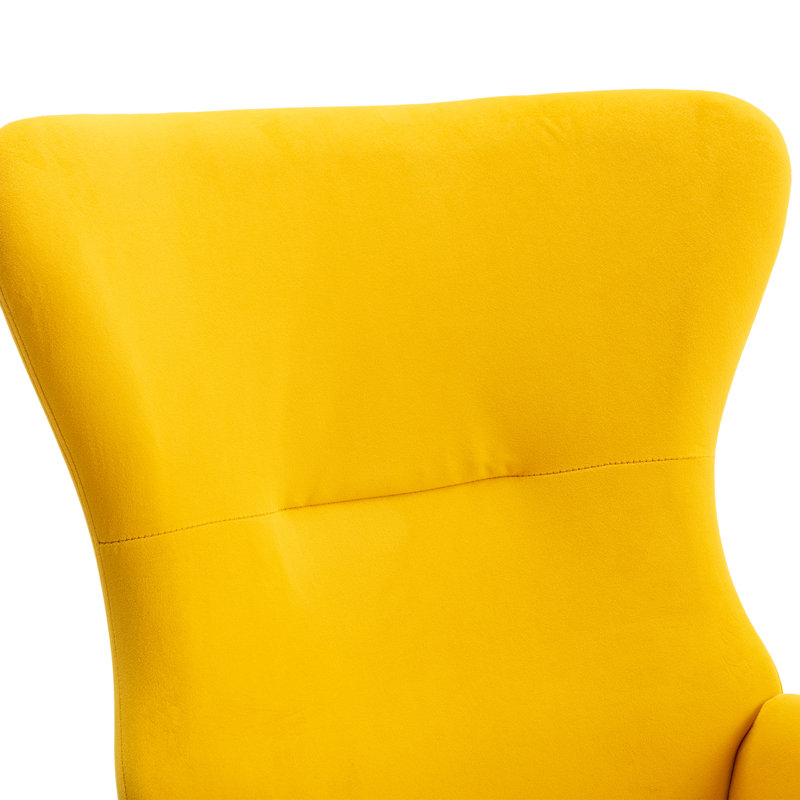 Chaise berçante Edsol, Velours jaune