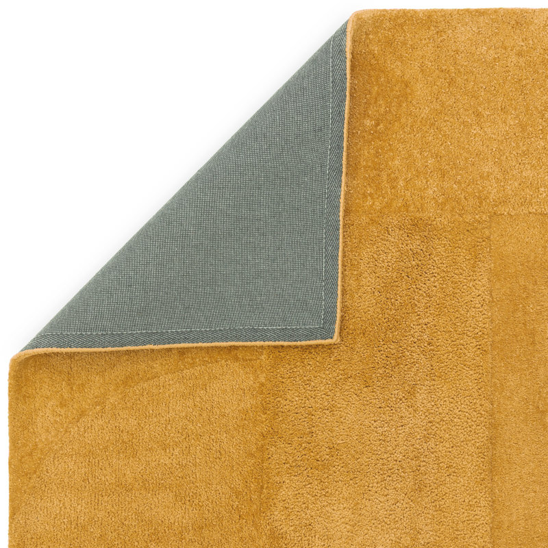Claverton Cozy Geometric Tufted Yellow Area Rug, Rectangle 120 x 170cm