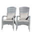 Chaise de patio avec coussins (coussin gris)