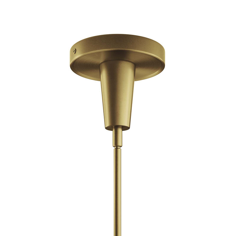 Beacon 21" Clear Satin Brass 3-Light LED Pendant for Indoor/Outdoor