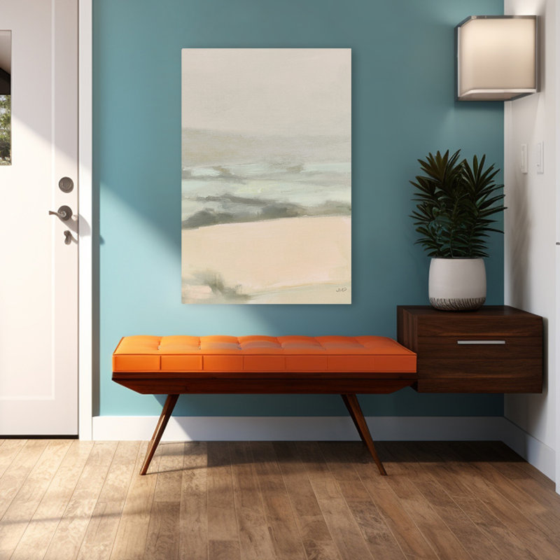 Dream Valley I Light Crop III contemporain contemporain gris paysage brun rosé, H 48 po x l 32 po