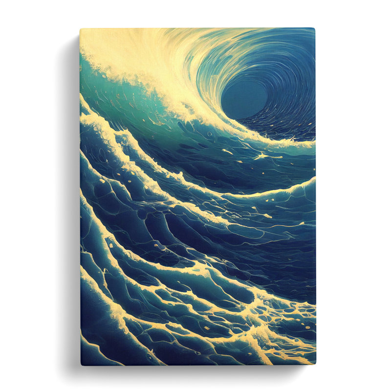 Seascape Ocean Futuristic - Wrapped Canvas, 50cm H x 35cm W x 3cm D
