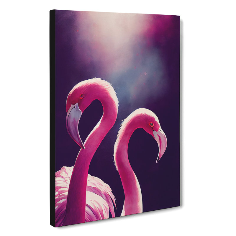 XC1022-4794X Two Flamingos - Wrapped Canvas Print, 76cm H x 50cm W x 3cm D