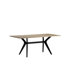 Modern Oak Dining Table, 71.3 x 35.4 x 29.5 inches | 100% Melamine Coated Particle Board, Thickness: 0.6 inches | Stylish Industrial Design for Home & Kitchen, Durable & Easy to Clean, Elegant Brown Finish