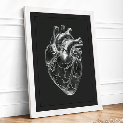 Anatomical Heart Study Modern - Framed Print