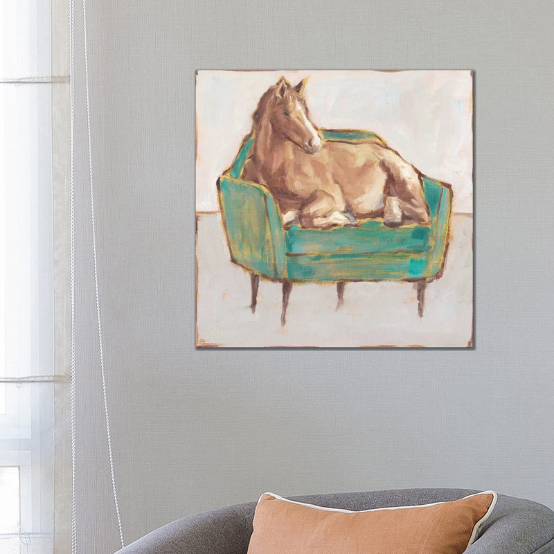 Créature confort II par Ethan Harper - reproduction d'art, Toile tendue, Pas de tapis, H 26 po x l 26 po x P 1,5 po