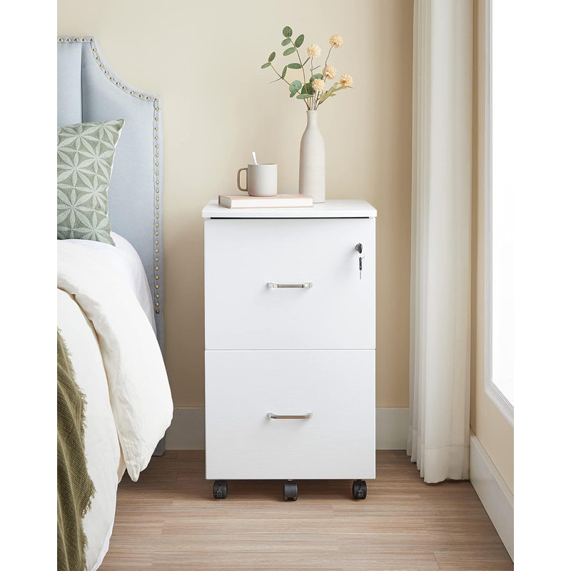 40cm Wide 2 -Drawer Mobile File Cabinet, Black