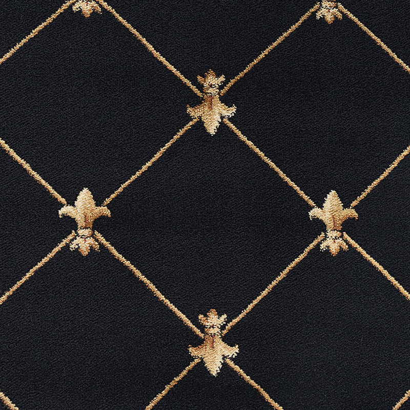 Tapis oriental noir / or Clarence, Rectangle 5 pi 3 po x 7 pi 3 po