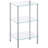 Vertical Shelf, Glass Storage Rack, Bathroom Shelving Unit, 3-Tier Standing Shelf, For Bathroom, Space-Saving, Adjustable Feet, Silver