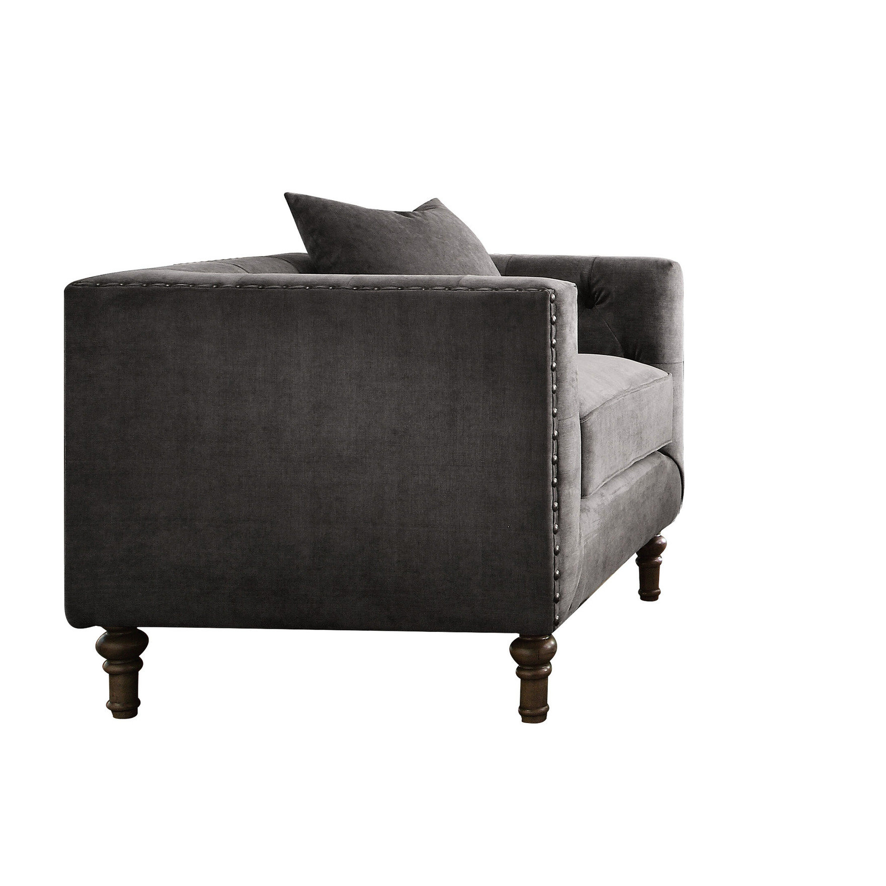 xingguangya Comfortable Grey Accent Chair With Pillow - Filled ...