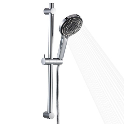 Shower Slide Bar Combo, Adjustable 27-Inch Slide Bar With 6-Mode