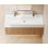 Lavabo de salle de bain à surface solide blanc matte 49,6 pouces Cantrio ST-604 SolidTech