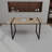 59 " Dining Table Modern Industrial Rectangular MDF Natural Wood , 4-6 People, 1.5" Thick Engineering Wood Tabletop And Black Rectangular Metal Legs, Used For Home & Kitchen-681446575-681446572