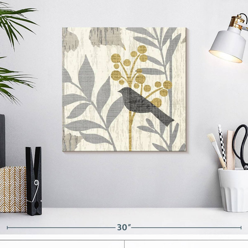 Garden Leaves Square I, 16" H x 16" W