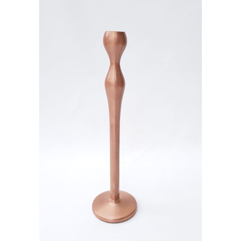 Metal Tabletop Candlestick, 30cm H x 8cm W x 8cm D