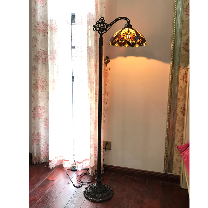 Lampe sur pied arquée 60 po Aldan, Ivoire