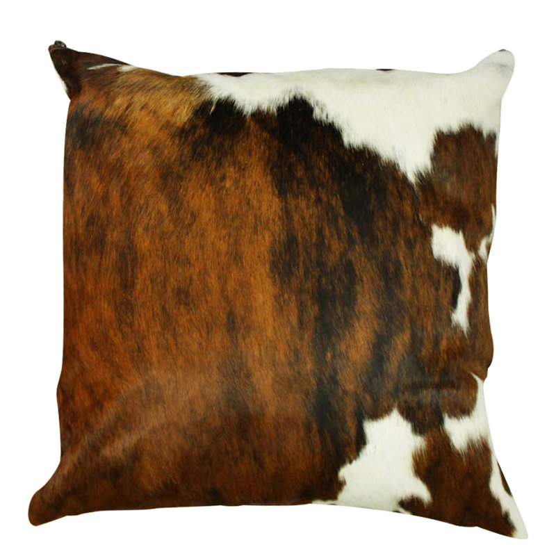  Authentic Cowhide Throw Pillow Cover